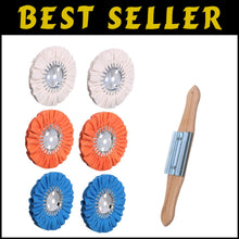 Load image into Gallery viewer, 7-Piece Airway Buffing Wheel Kit for Angle Grinder - 8" Diameter Cloth Set