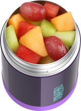 Load image into Gallery viewer, FUNTAINER 16 Ounce Purple Stainless Steel Kids Food Jar with Insulated Design