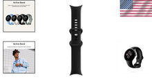 Load image into Gallery viewer, Obsidian Waterproof Pixel Watch Active Band for 41mm Pixel Watch 2 &amp; 3 - Large