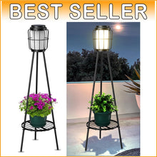 Load image into Gallery viewer, Art Deco Waterproof Solar Floor Lamps - 2 Pack with Touch Control &amp; Metal Base