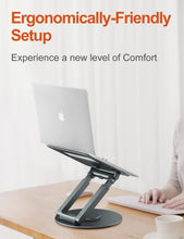 Load image into Gallery viewer, Height Adjustable Sit-to-Stand Laptop Riser with 360° Rotation – For All Laptops
