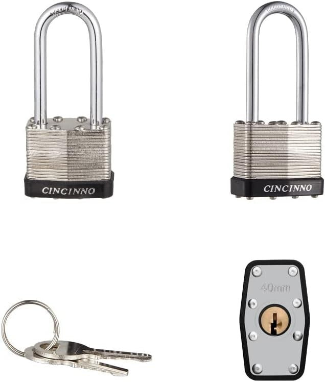 Comprehensive 12 Pack of Nickel Coated Keyed Alike Padlocks - Indoor/Outdoor Use