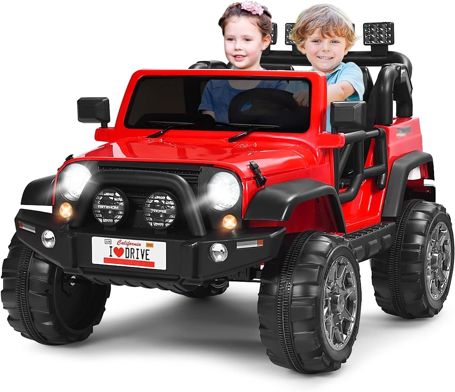 2-Seater Kids Ride-On Truck: 12V Battery Electric Vehicle with Remote Control