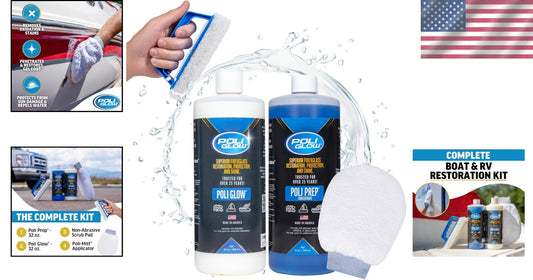 Boat & RV Gel Coat Restoration Kit - Eliminate Oxidation with 32oz Formula