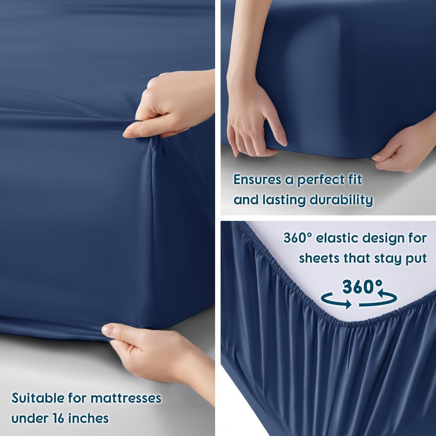 Eco-Friendly Egyptian Cotton Queen Sheets - 800 Thread Count, Cooling Comfort