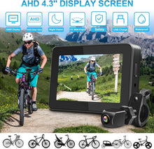 Load image into Gallery viewer, 1080P AHD Bike Rear View Camera with 4.3'' Display - Safer Cycling Experience