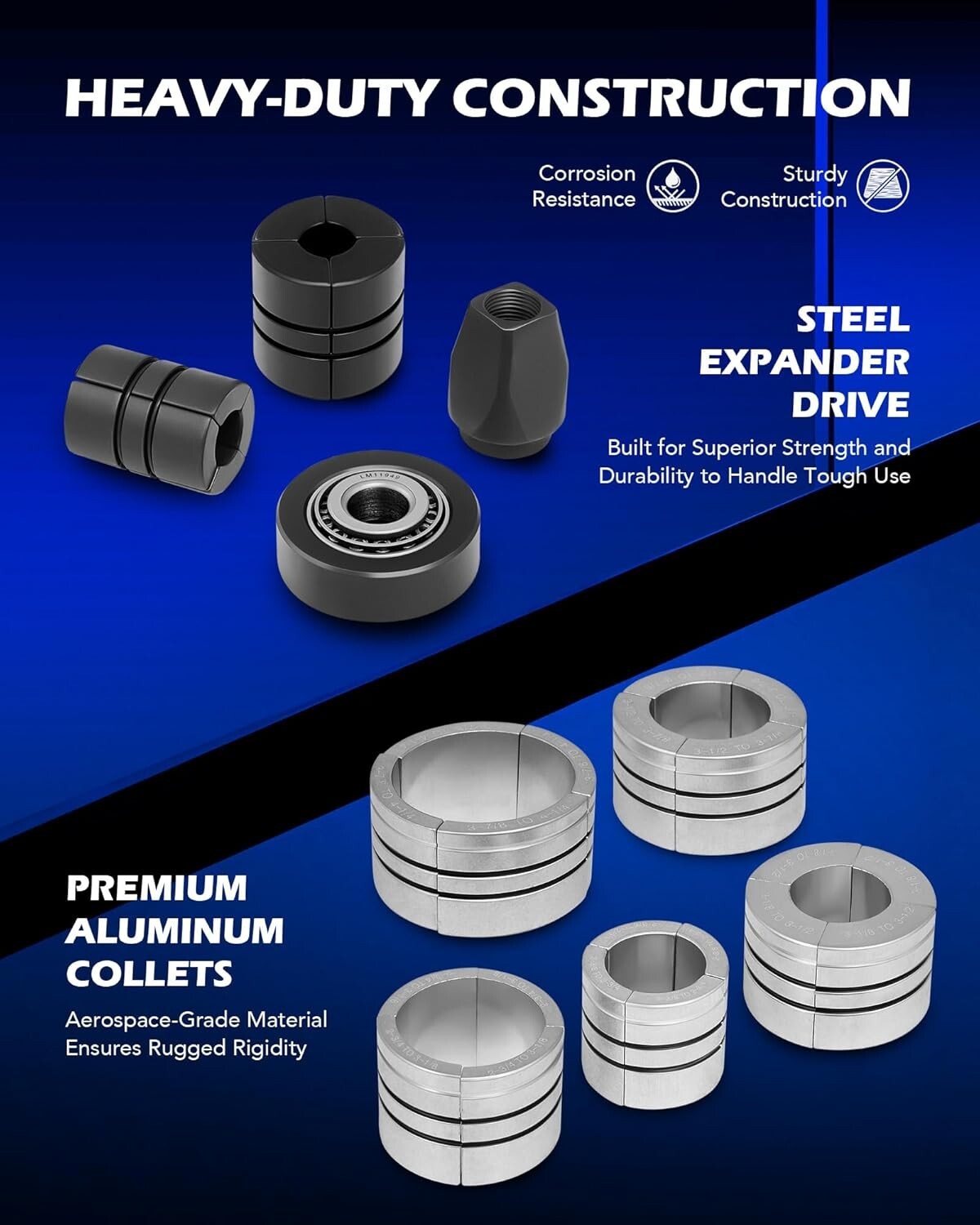 Professional Muffler Pipe Expander with Storage Case - Heavy Duty 10.56 lbs