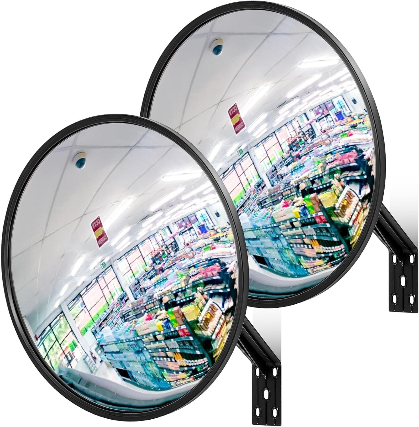 Durable Acrylic Traffic Mirrors - 2 Pack for Corners & Blind Spots, 12 Inch
