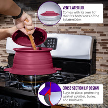 Load image into Gallery viewer, Adjustable Silicone Splatter Dome for Pots – Keeps Stovetop Clean &amp; Grease-Free