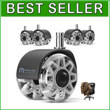 Load image into Gallery viewer, Premium Office Chair Caster Wheels - 5 Pack, 2.5 Inch, Quiet Glide Technology
