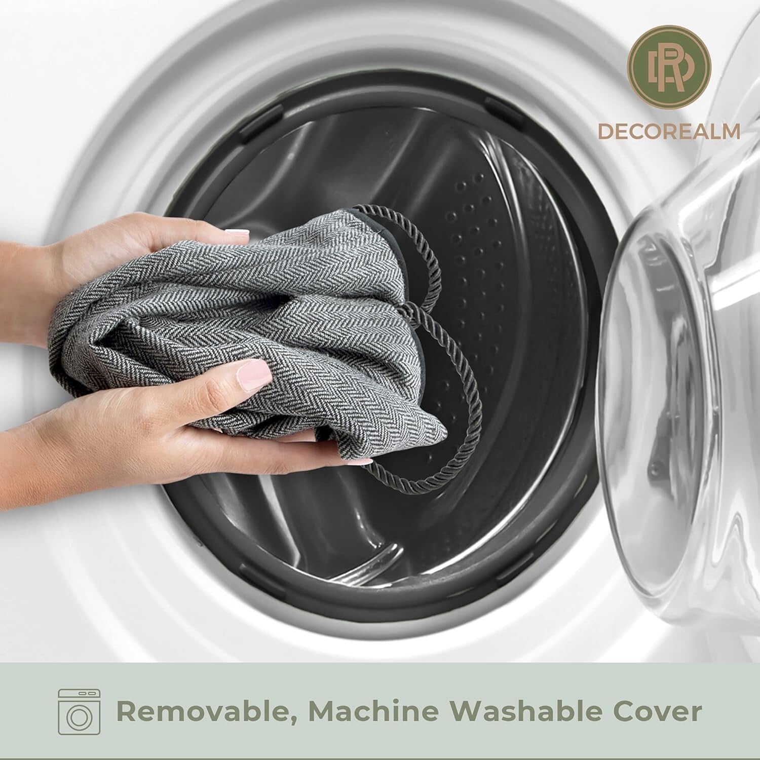 Designer Draft Blocker with Dual Satin Handles - 36" Home Insulation Solution