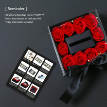 Load image into Gallery viewer, Durable Money Pull-out Surprise Box with Red Roses - Perfect for Any Occasion