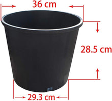 Load image into Gallery viewer, Lightweight 7 Gallon Black Nursery Pot with Drainage Holes for Soil Growth
