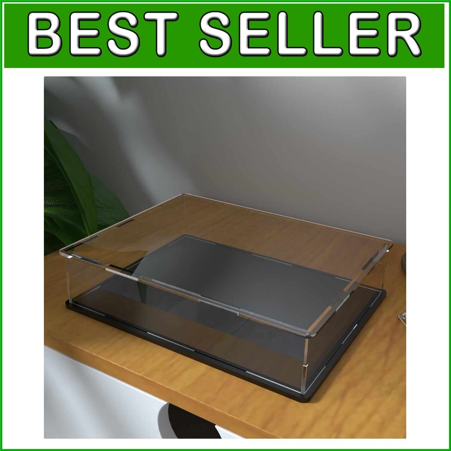 Clear Acrylic Display Box (14.5" x 11" x 4") for Coins, Cards, and Collectibles