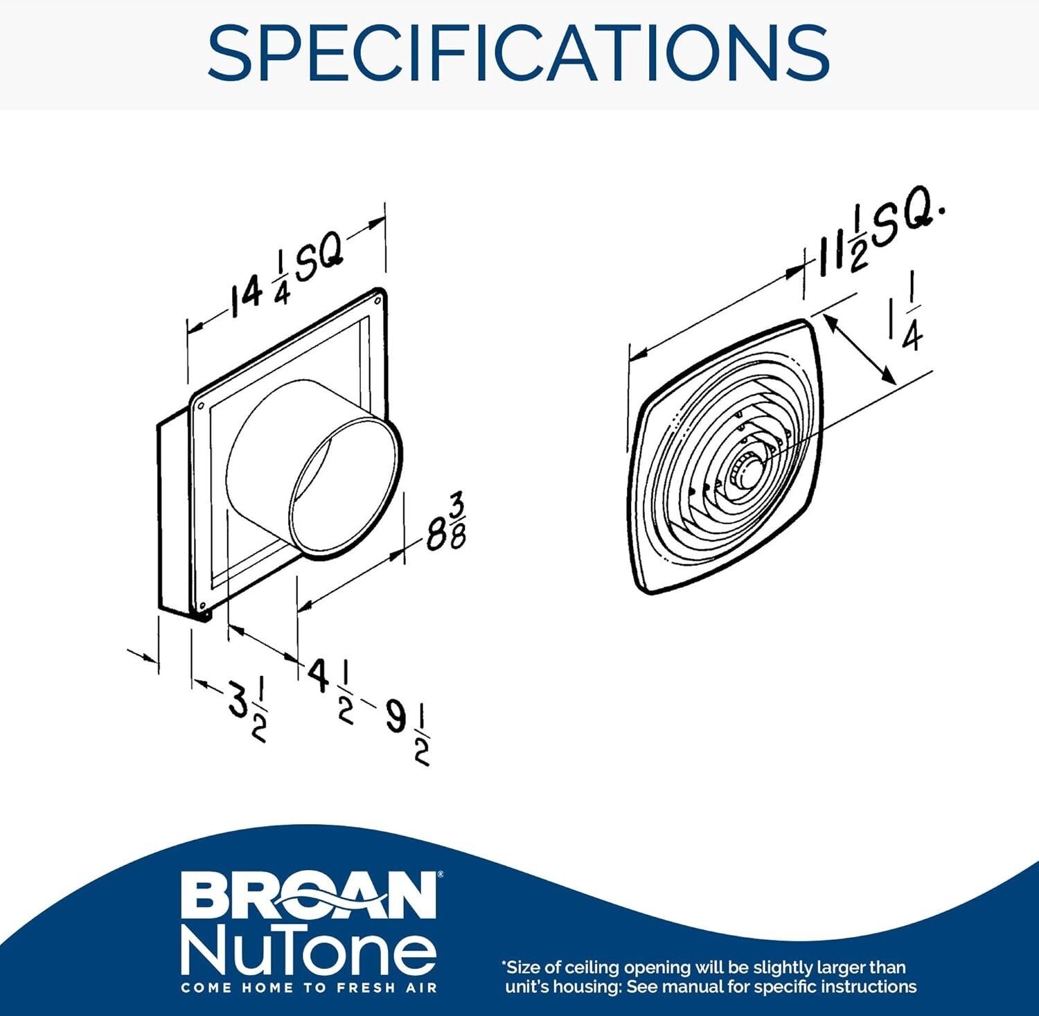 Efficient 200 CFM Galvanized Steel Ventilation Fan, Perfect for Garages, 8"