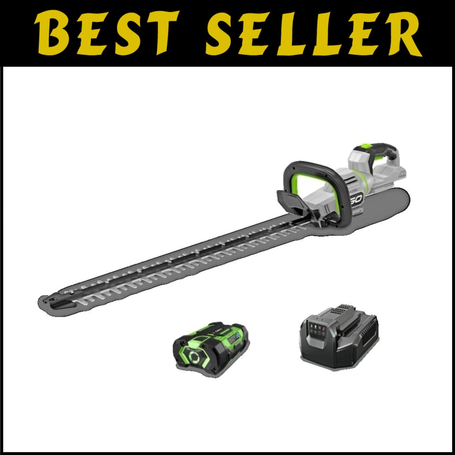 Cordless Electric Hedge Trimmer 26-inch with 56V Battery for Effortless Trimming