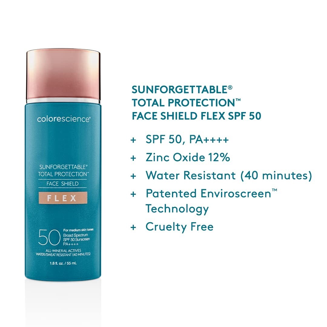 Total Protection Face Shield Flex SPF 50 - Fragrance-Free Mineral Sunscreen