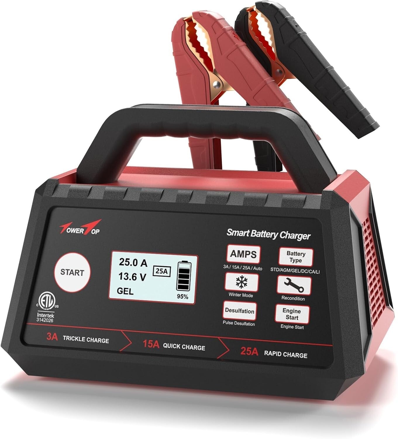 Intelligent Car Battery Maintainer with Advanced Repair Mode & ETL Certification