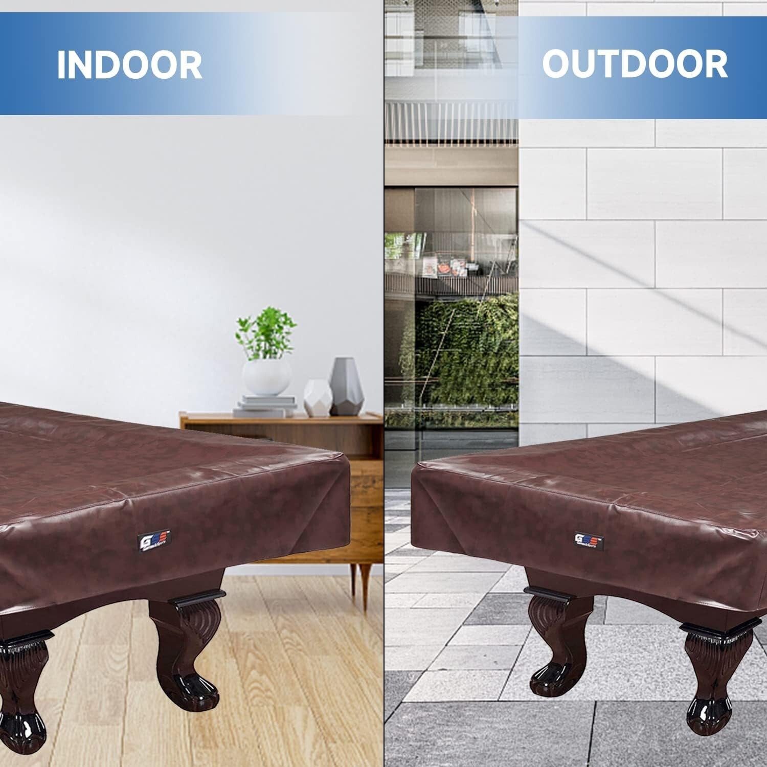 Elegant Leatherette Pool Table Cover - Fits 7' 8' 9' with Zipper Closure