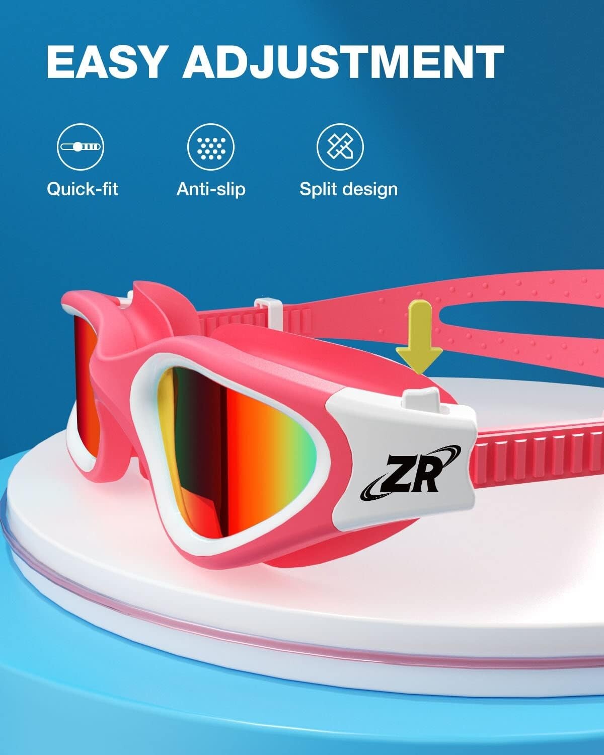 2 Pack Kids Swim Goggles with Enhanced UV & Anti-Fog Vision - Fun Styles Inside