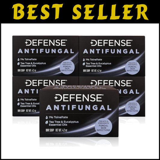 Defense Soap 5-Pack with Tolnaftate | Fast-Acting Jock Itch & Ringworm Relief