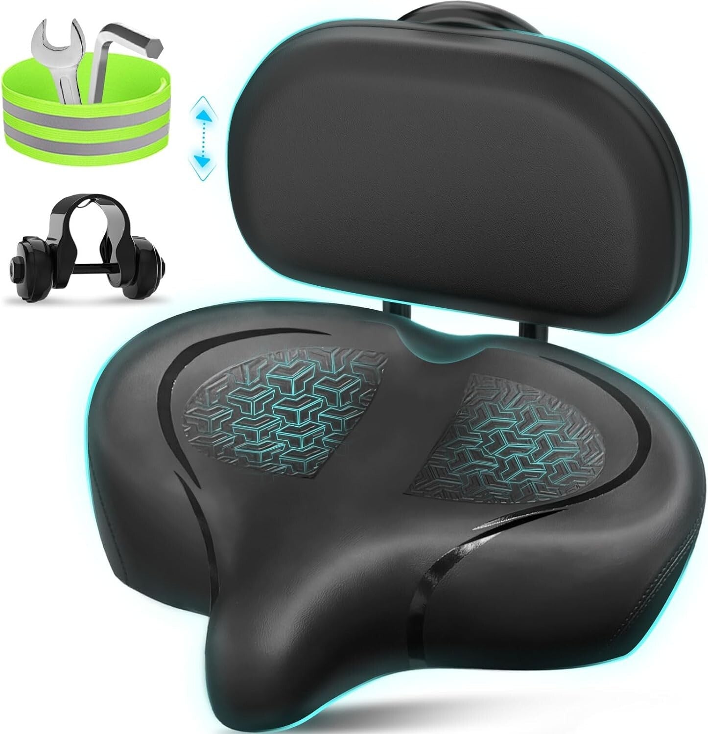 Ergonomic Oversized Bicycle Saddle with Memory Foam - Easy 2-Minute Installation