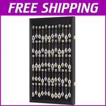 Load image into Gallery viewer, Luxurious 60-Spoon Display Case with Hinged Door &amp; Felt Background - Black