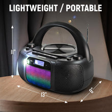 Load image into Gallery viewer, MD6972 Portable CD Boombox with Bluetooth &amp; Color Changing Lights, 4W Output