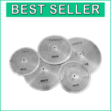 Load image into Gallery viewer, 5-Piece Low Volume Cymbal Set: Perfect 14" Hi-Hats &amp; 20" Ride - Quiet Practice