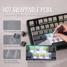 Load image into Gallery viewer, Ultra-Responsive RGB Mechanical Keyboard - 75% Wireless with Low-Latency Design
