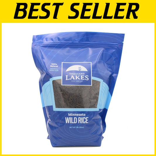 Bulk 5-Pound All Natural Wild Rice from Minnesota - Perfect for Healthy Meals