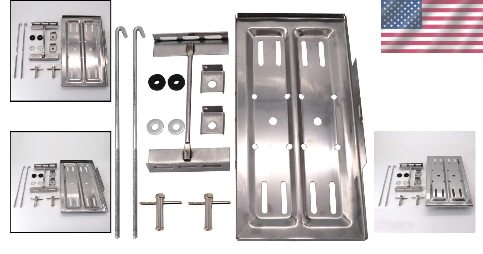 Universal Stainless Steel Tray Holder Kit - Durable 7.5" x 13.25" Solution