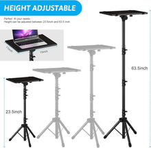 Load image into Gallery viewer, Professional Tripod Stand for Projectors &amp; Laptops - Adjustable 23.5-63.5”