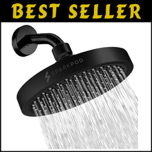 Load image into Gallery viewer, Transform Your Bathroom with Our High Pressure 6" Rain Shower Head - Matte Black