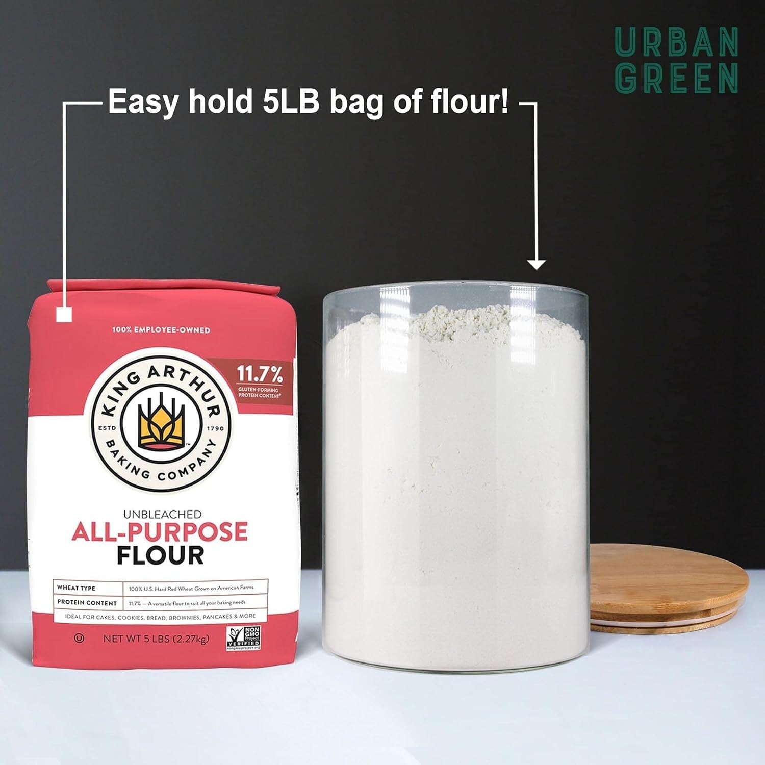 Eco-Friendly 100oz Glass Jars with Bamboo Lids - Perfect for Pantry Organization