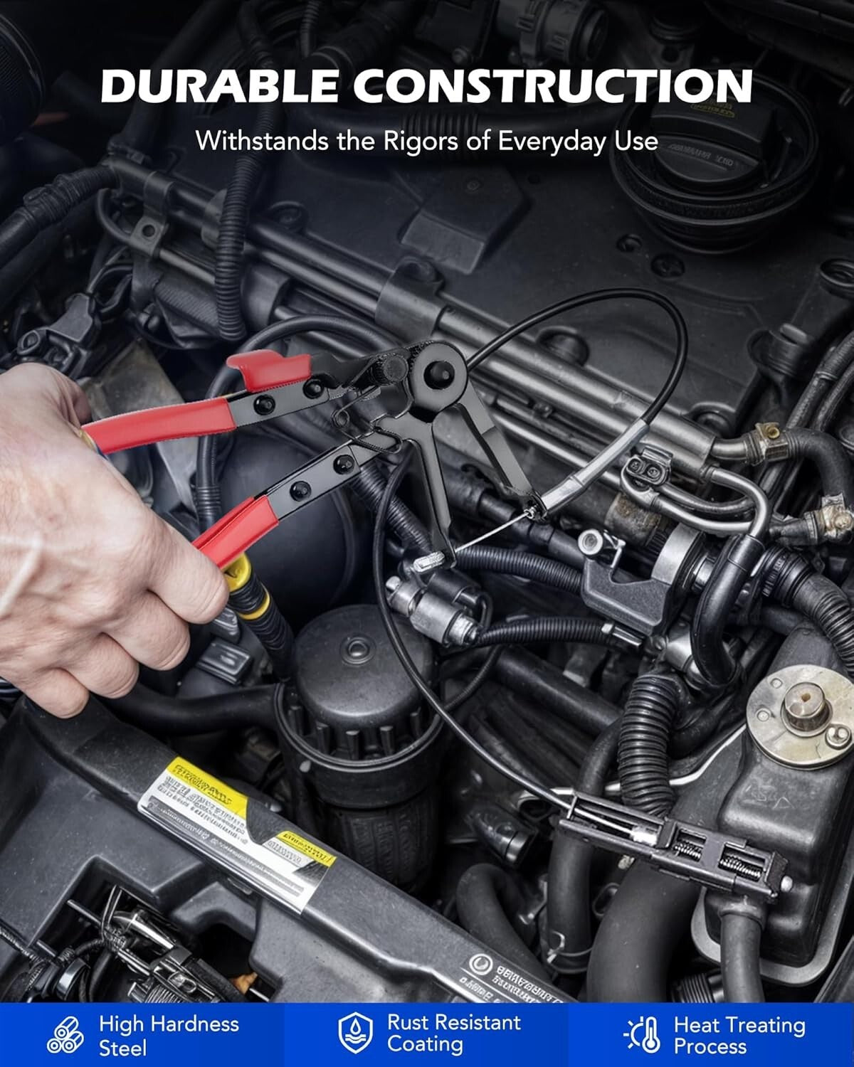 Ergonomic Handle Long Reach Hose Removal Tool Set for Radiator and Heater