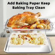 Load image into Gallery viewer, Stainless Steel Air Fryer Basket Set with 30 PCS Parchment Paper - 18.6" x 12.8"