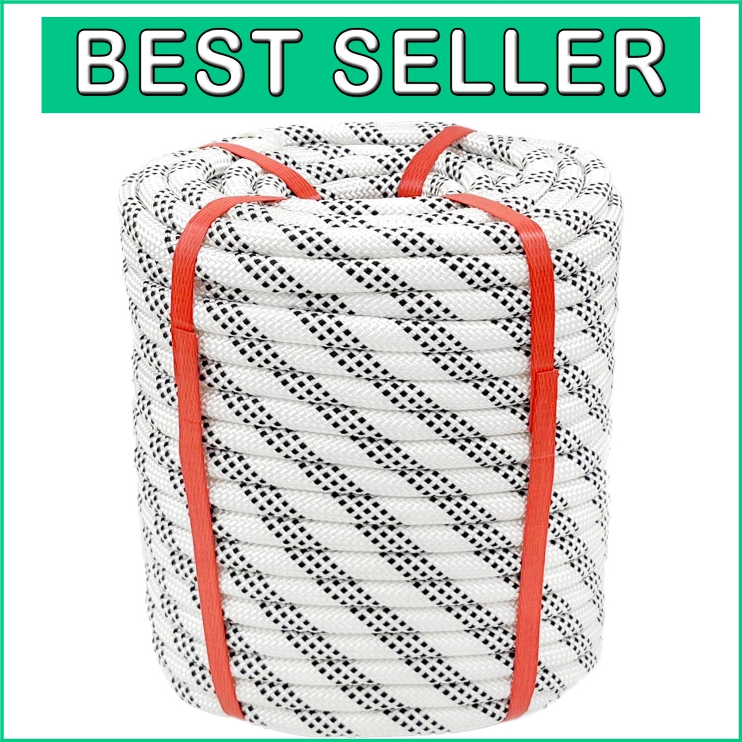 Durable 150 Ft Climbing Rope 1/2 in - 9000 lbs Strength for Outdoor Adventures