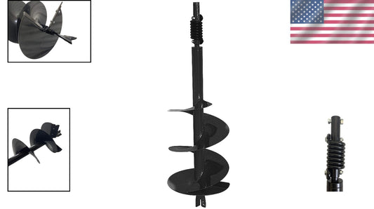 Alloy Steel 12” x 36” Auger with 7/8” Shaft - Reliable Tool for Landscaping Work