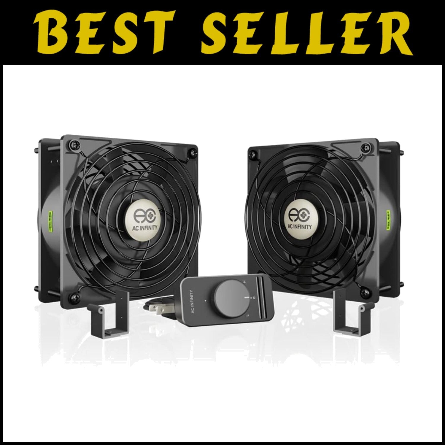 Dual 120mm Muffin Fan with Speed Controller - UL-Certified for Versatile Use