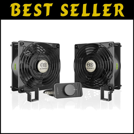 Dual 120mm Muffin Fan with Speed Controller - UL-Certified for Versatile Use