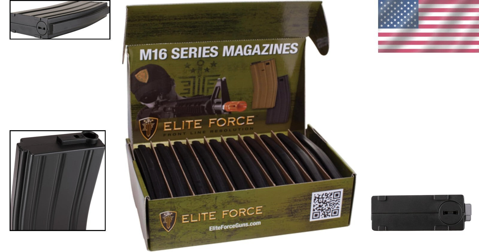 Durable Elite Force Airsoft Magazines, 10 Pack - 140 Rounds for Quick Reloads