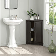 Load image into Gallery viewer, Stylish Freestanding Corner Storage Cabinet for Bathroom, Living Room, Bedroom