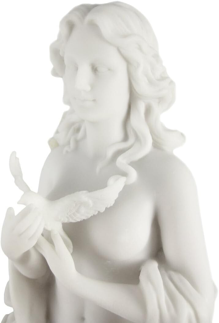 Marble Finish Greek Goddess of Love Statue - Artisan Handcrafted 10" Figurine