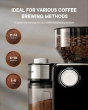 Load image into Gallery viewer, Versatile Electric Burr Grinder: 16 Custom Grind Levels for Perfect Coffee