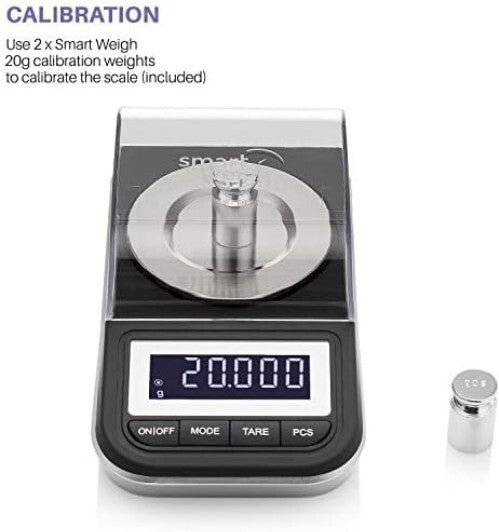 All-in-One High Precision 50g Milligram Scale with Calibration Weights & Case