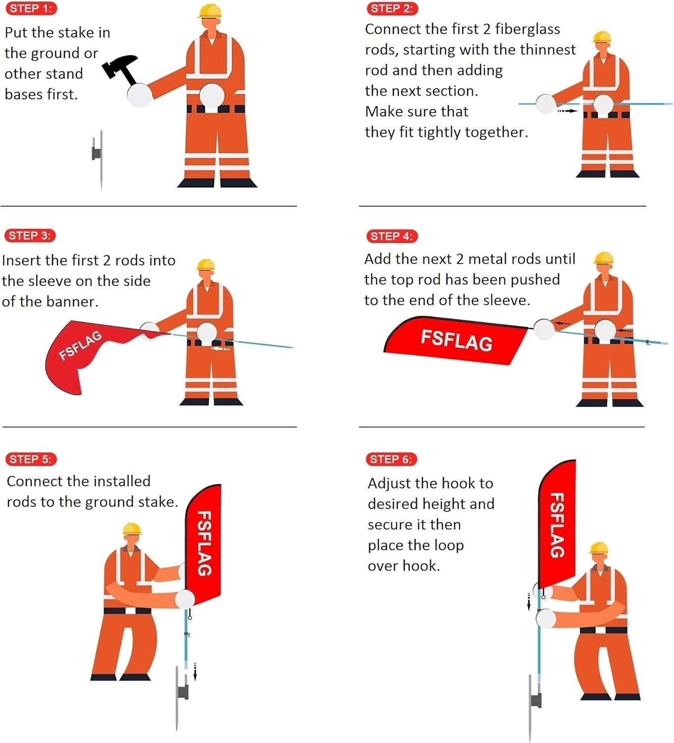 Weather-Resistant 11FT Swooper Flag Kit for Real Estate - Eye-Catching & Sturdy