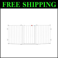 Load image into Gallery viewer, Metal 76-Inch Baby Gate with Latch Closure - Ideal for Toddler &amp; Dog Safety
