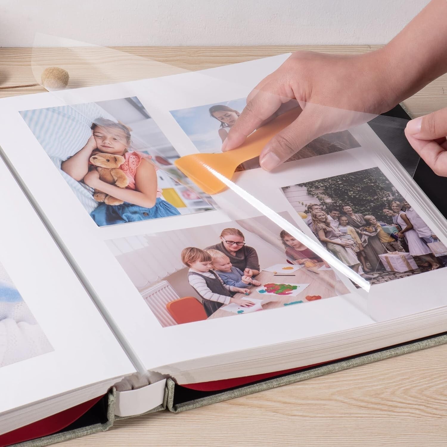 Elegant Linen Scrapbook Album - 4x6, 5x7, 8.5x11 Photos & 120 Sticky Pages