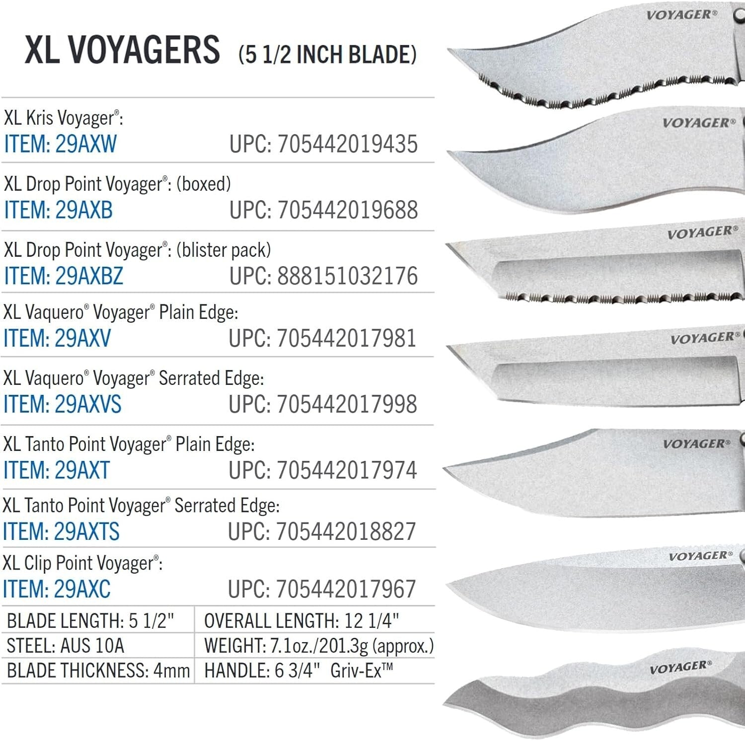 Durable XL Voyager Folding Knife with Serrated Tanto Blade for Everyday Carry